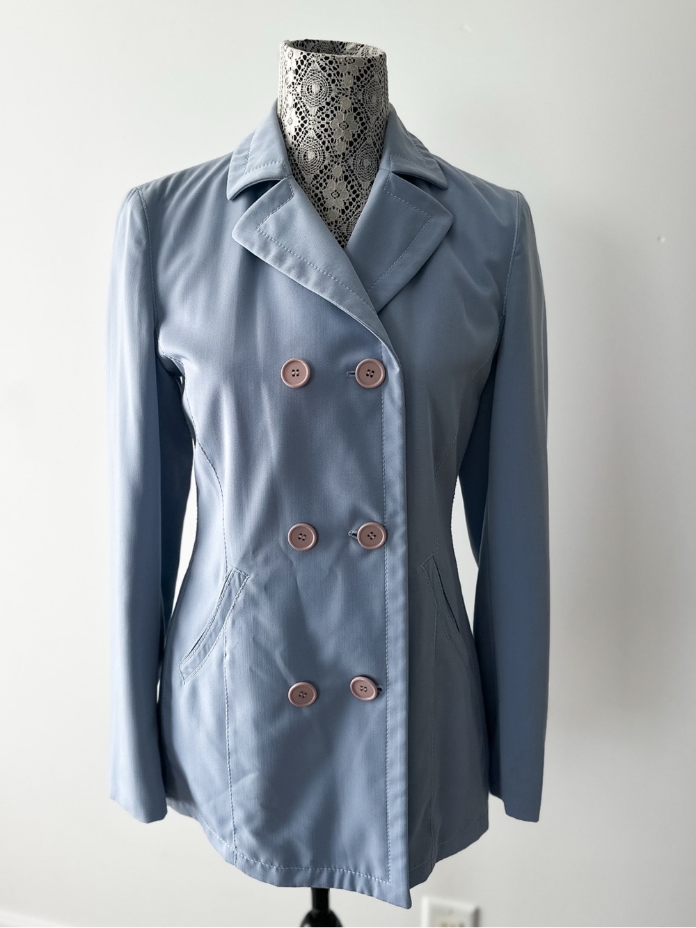 Vintage Emporio Armani Made in Italy Double Breasted Blazer Jacket Blue Size S